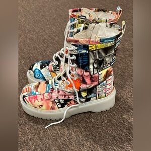 EUC Cape Robbin Sz 38 US 7 Women’s Combat Moto Boots Chic Shoes stylish lace